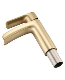 Waterfall Bathroom Faucet Single Handle Bathroom Sink Faucets 1 Or 3 Hole Solid Vanity Faucet With Deck Plate & Overflow Pop Up Drain Brushed Nickel
