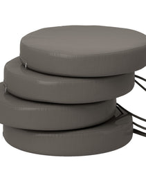 Patio Chair Cushions Set Of 4 Round Seat Cushions For Dining Bistro Chairs Machine Washable, 15 X 15 X 3, Dark Gray