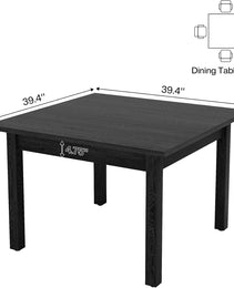 Wood Dining Table Modern Kitchen Table For Dining Room Living Room, 2-4 People Dining Room Table Square Dinner Tables With Wooden Legs Thick Top