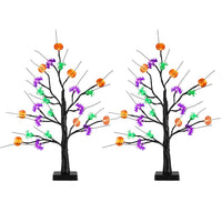 2-pack lighted Halloween trees