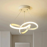 Modern LED Pendant Light With Irregular Streamlined Design Creative Small Hanging Light For Bedrooms Dining Rooms Study Rooms