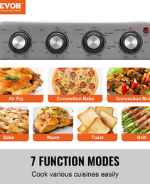 7-in-1 Air Fryer Toaster Oven – 1800W Convection Power with 360° Hot Air Circulation