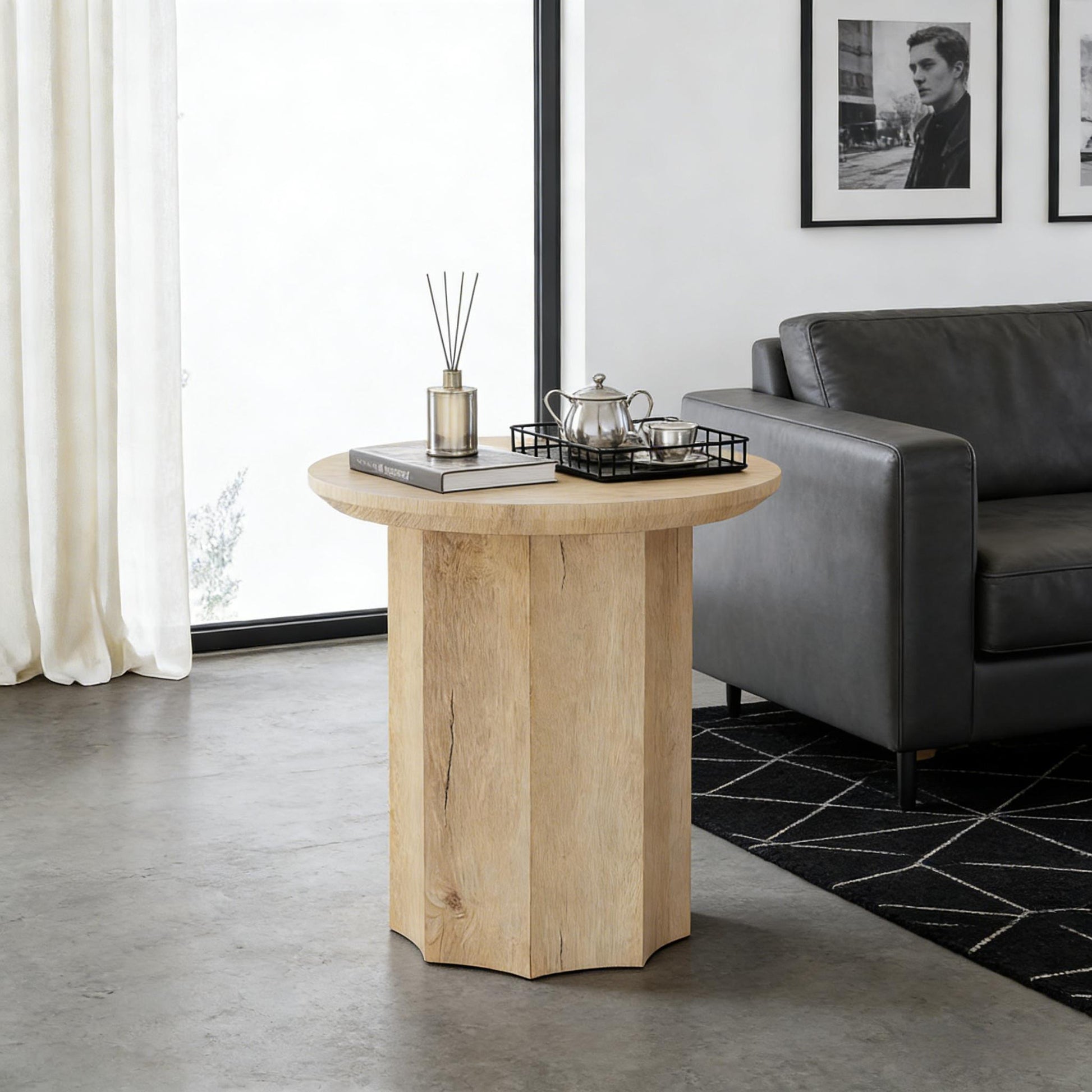 Drink Table,Round Side Table,Elegant End Table