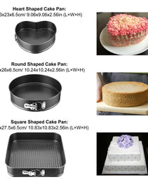 Non Stick Springform Cake Pan Leakproof 9in 10in 11in Bakeware Pan With Removable Bottom 3Pcs Per Set