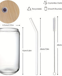 Glass Cup With Straw