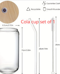 Glass Cup With Straw