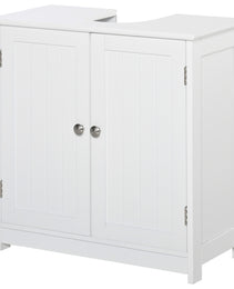 Bathroom Vanities, Bathroom Sink Cabinets with U-Shape Cut-Out and Adjustable Internal Shelf, White