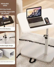 Flip-up Bedside Table Height-adjustable Side