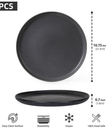 Steak Plate Creative Western Food Plate Vegetable Plate Set Of 6 For Cereal, Salad, Pasta, Soup, Dessert, Serving Dishwasher, Microwave And Oven