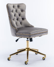 Home Office Chair With Tufted Velvet Buttons