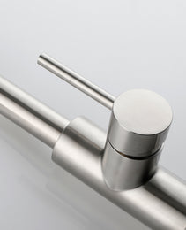 Single Handle High  Pull Out Kitchen Faucet, Single-stage Stainless Steel Kitchen Sink Faucet, With Pull Down Spray