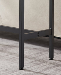 Bar Table Set With 2 Bar Stools PU Soft Seat With Backrest, Grey