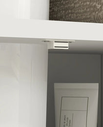 Kleankin Pedestal Sink Storage Cabinet, Bathroom Under Sink Cabinet With 2 Doors And Open Shelf, Bathroom Vanity, White
