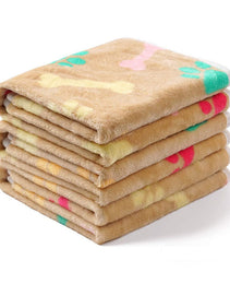 Pet Blanket Dog Cat Pad Warm Blanket Confetti Bone Dog's Paw Blanket
