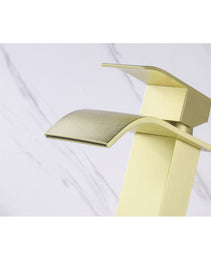 Waterfall Spout Single Handle Bathroom Sink Faucet