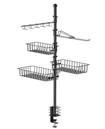 Griddle Caddy Standing Grill Utensil Caddy With Paper Towel Holder Hook Baskets BBQ Accessories Storage Rack Vertical Standing BBQ Organizer Grill Utensil Storage Fit For Blackstone Griddle