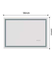 36x28 Inch LED Bathroom Mirror