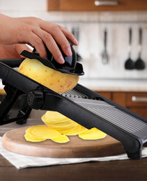 Mandoline Food Slicer – Stainless Steel Vegetable & Fruit Cutter with Adjustable Blades & Food Holder