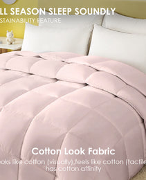 Pink Extra Large Plump Thick Duvet - Bohemian-style Checkered Quilting With Enhanced Warmth And Skin-friendly Comfort. Machine Washable, Hotel-grade Luxury For Bedrooms. Premium Comforter