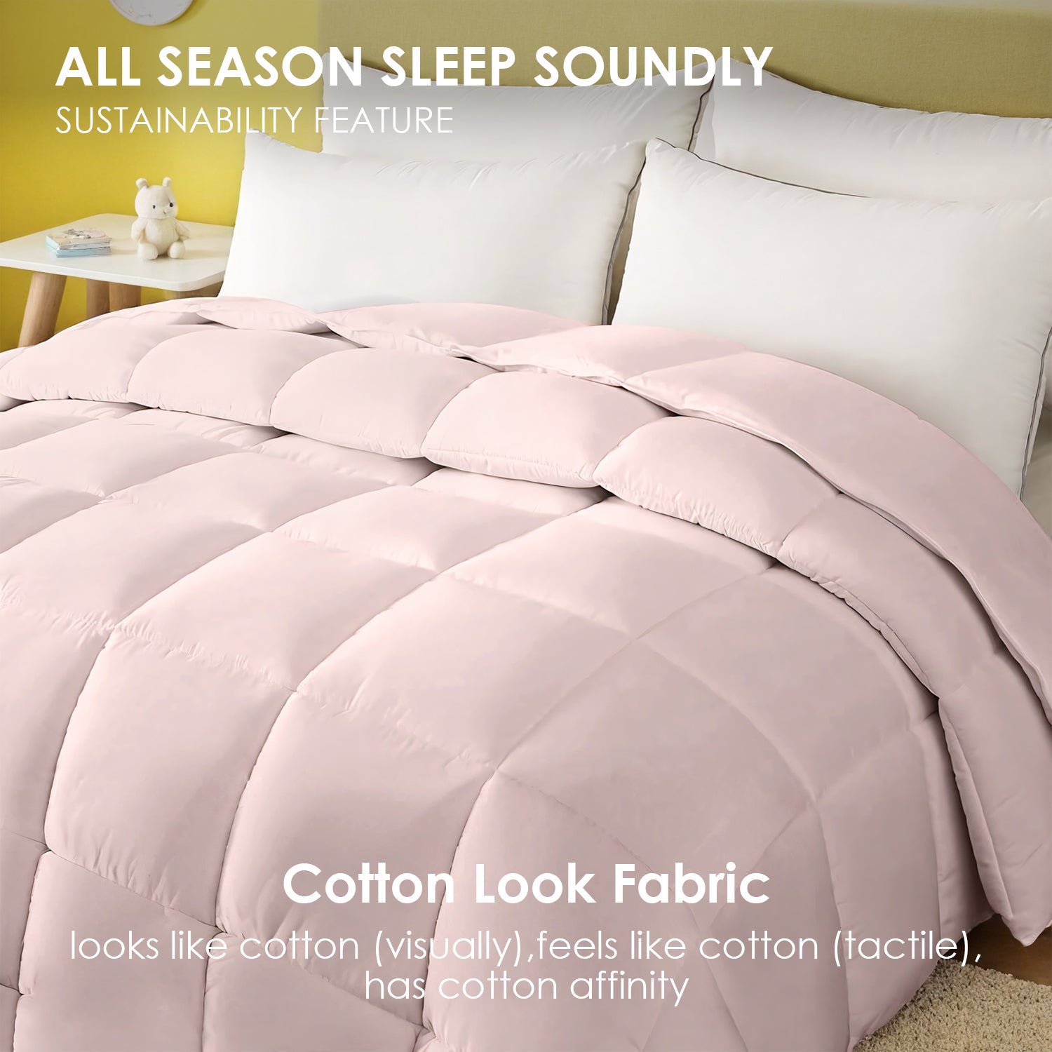Pink Extra Large Plump Thick Duvet - Bohemian-style Checkered Quilting With Enhanced Warmth And Skin-friendly Comfort. Machine Washable, Hotel-grade Luxury For Bedrooms. Premium Comforter