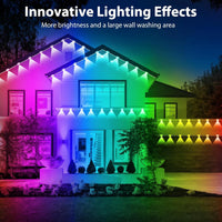 300FT RGB Smart Permanent Outdoor Eaves Lights APP Remote Control LED Roofline String Lights for Home Holiday Christmas Decor