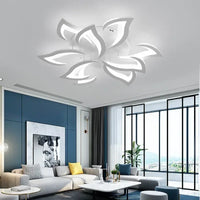 Modern Flower Pattern Acrylic Ceiling Lamp Bedroom Living Room Restaurant Dimmable Creative LED Chandelier Home Lighting Decor