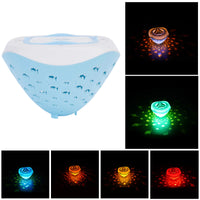 Multi Color Underwater Lamp Fish Pattern Fountain Projector Light 4 Colors Battery Operated for Disco Pool Party