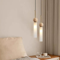 Cave Stone Wabi-Sabi Bedroom Bedside Chandelier Creative Cream Homestay Vintage Nordic Restaurant Pendant Lamp