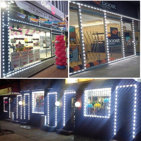LED Waterproof Module Light, One Board With 60 Lights And 10ft White Light