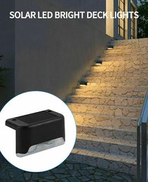 8 Pack New Solar Deck Lights Outdoor Waterproof LED Steps Lamps For Stairs Fence