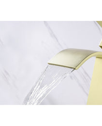 Waterfall Spout Single Handle Bathroom Sink Faucet