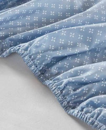 Floral Comforter Set With Bed Sheets Blue Queen
