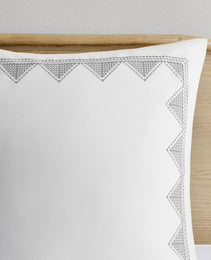 Full Queen Cotton Printed Duvet Cover Set With Chenille