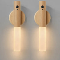 Smart Motion Sensor Night Light LED Rechargeable Magnetic Wall Lamp Portable for Hallway Bedroom Stairs Bathroom Cabinets Decor