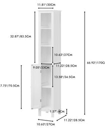 66.92 Inch Tall Bathroom Storage Cabinet