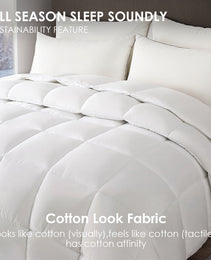 White Oversized Checkered Quilted Plump Duvet Luxury Hotel-grade Comfort For Bedrooms And
