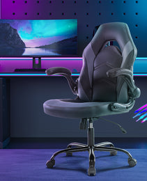 PU Leather Ergonomic Office Chair Swivel Computer Gaming Chair With Lumbar Support