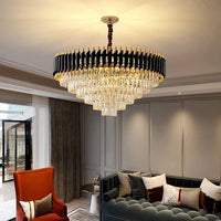Luxury Crystal Ceiling Chandelier Lighting Modern Living Room Lights Lustre Indoor Bedroom Home Decor Led Hanging Pendant Lamp
