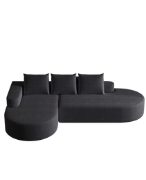 Modern Curved Sofa ,Chenille Upholstered Sectional Sofa Couch Set,Modular 108.5 L Shaped Sectional Living Room Sofa Set With 3 Pillows,Free Combination Sofa Couch For Living Room,Bedroom