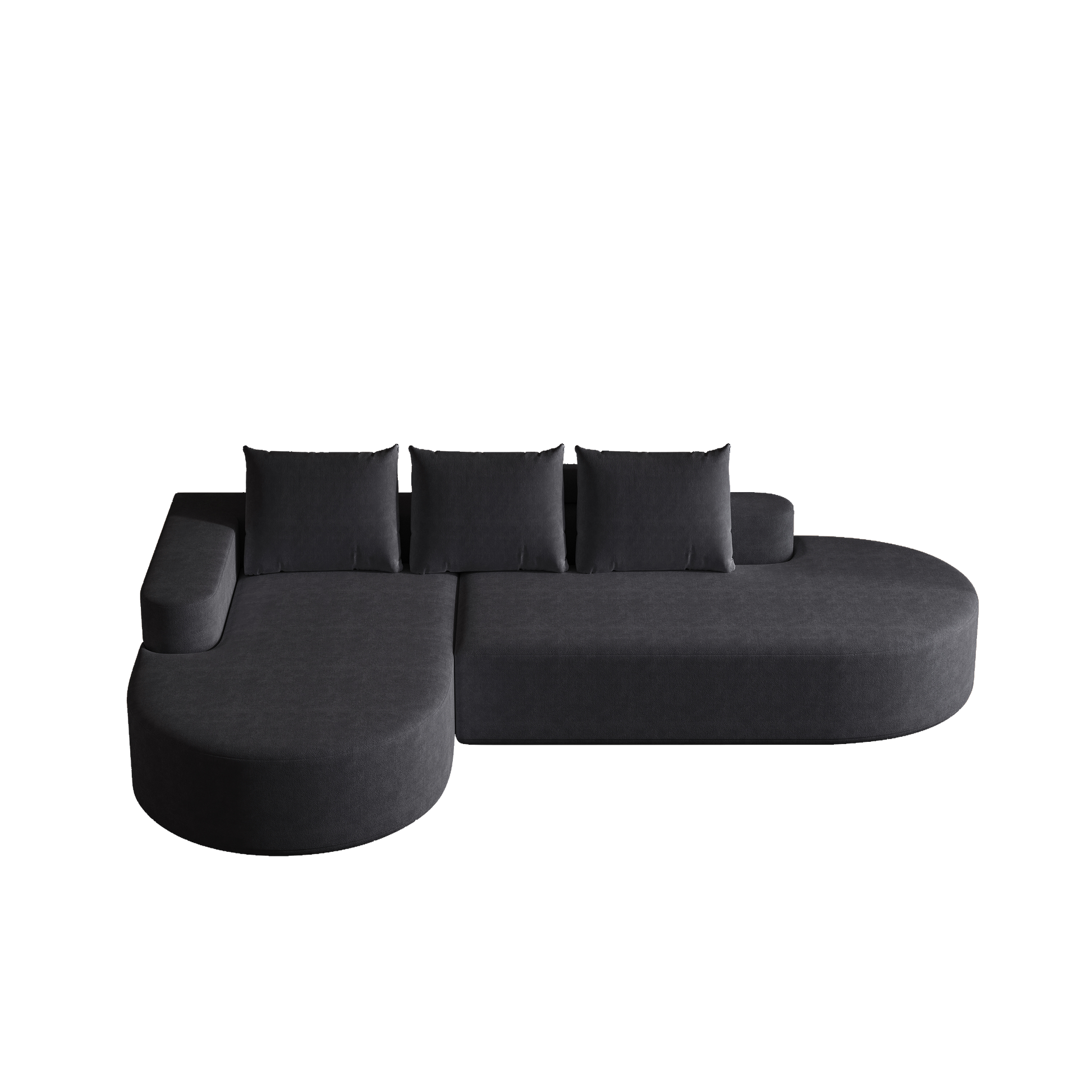 Modern Curved Sofa ,Chenille Upholstered Sectional Sofa Couch Set,Modular 108.5 L Shaped Sectional Living Room Sofa Set With 3 Pillows,Free Combination Sofa Couch For Living Room,Bedroom