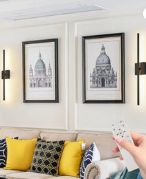 28  2-Pack Modern LED Wall Sconce, Minimalist Indoor Wall Light Fixtures, Black Matte Finish For Living Room, Bedroom, Hallway, Hotel, And Home Decor