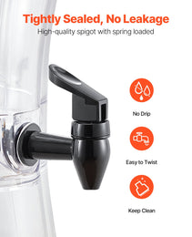 Drink Dispenser 3.4 Gal Beverage Dispenser For Parties Plastic With Spigot