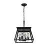 4 Lights Farmhouse Chandelier For Dining Room Black - No Bulbs Unavailable Platform- CJDS