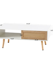 41.34 Inch Rattan Coffee Table