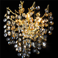 Modern Luxury Crystal Wall Lamp Living Room Bedroom Bedside Lamp Background Wall Villa Home Indoor Lighting Decoration LED Light
