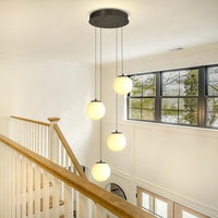 Modern Globe Chandelier Bubble Chandelier for Staircase Globe Pendant Light