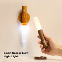 1pc Intelligent Human Body Induction Night Light, LED Rechargeable Corridor Cabinet Wall Light, Household Toilet Wall Induction
