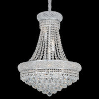 Gold Crystal Chandeliers for Dining Room，12-Lights D22 Inch