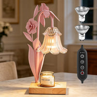 Candle Warmer Lamp with Timer Dimmer, Adjustable Height Flower Candle Lamp
