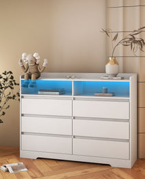 6-drawer Vanity With LED Lights - CJDS